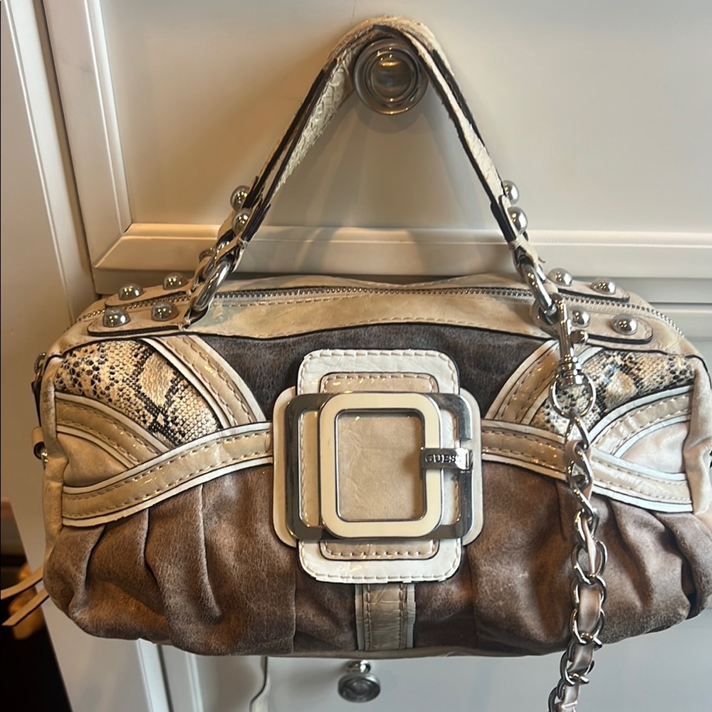 Guess Brown and Cream Handbag